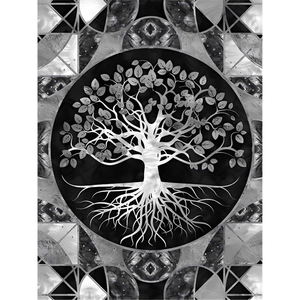 Ancient Israel Canvas - Black & White Tree of Life