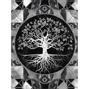 Ancient Israel Canvas - Black & White Tree of Life