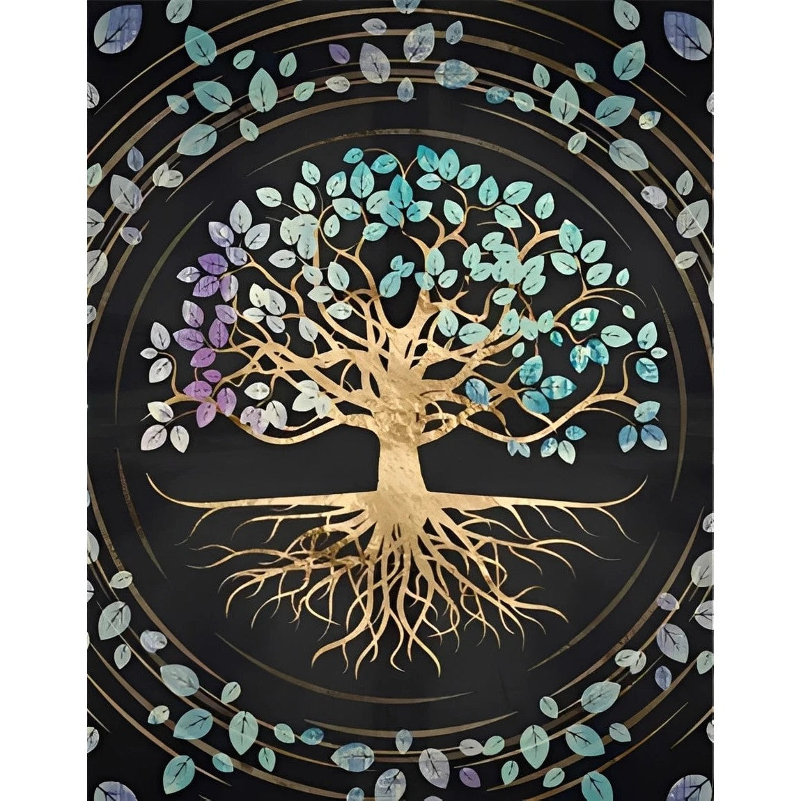 Ancient Israel Canvas - Tree of Life Black Background