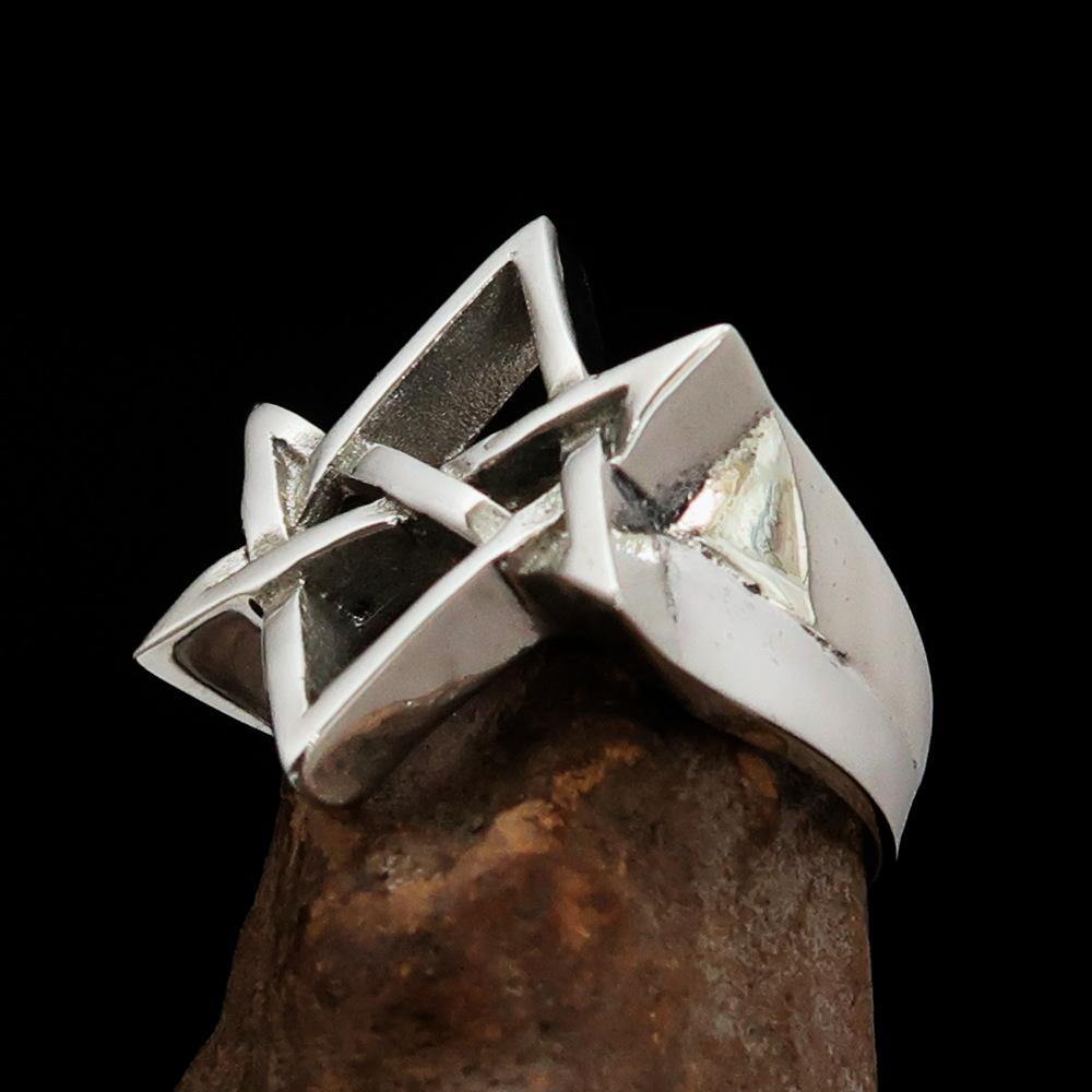 Ancient Israel Ring - Sterling Silver Star of David - Bricks Masons