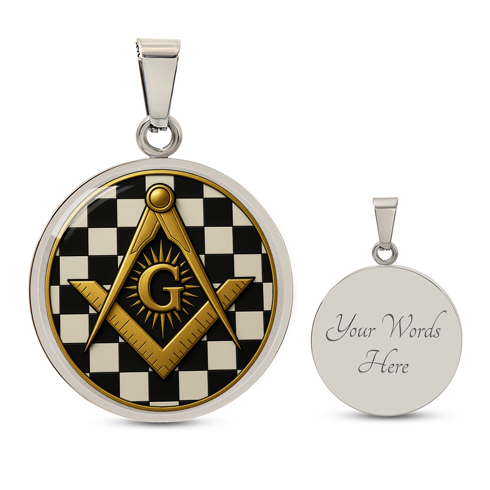 Master Mason Circle Necklace - Bricks Masons