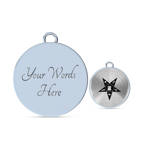 OES Bracelet - Eastern Star Pentagram Up with Personalization - Bricks Masons
