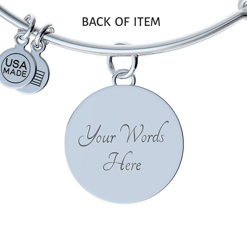 OES Bracelet - Eastern Star Pentagram Up with Personalization - Bricks Masons