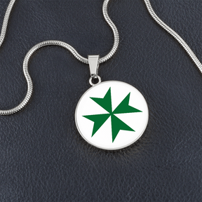 Order Of Saint Lazarus  Circle Necklace - Bricks Masons