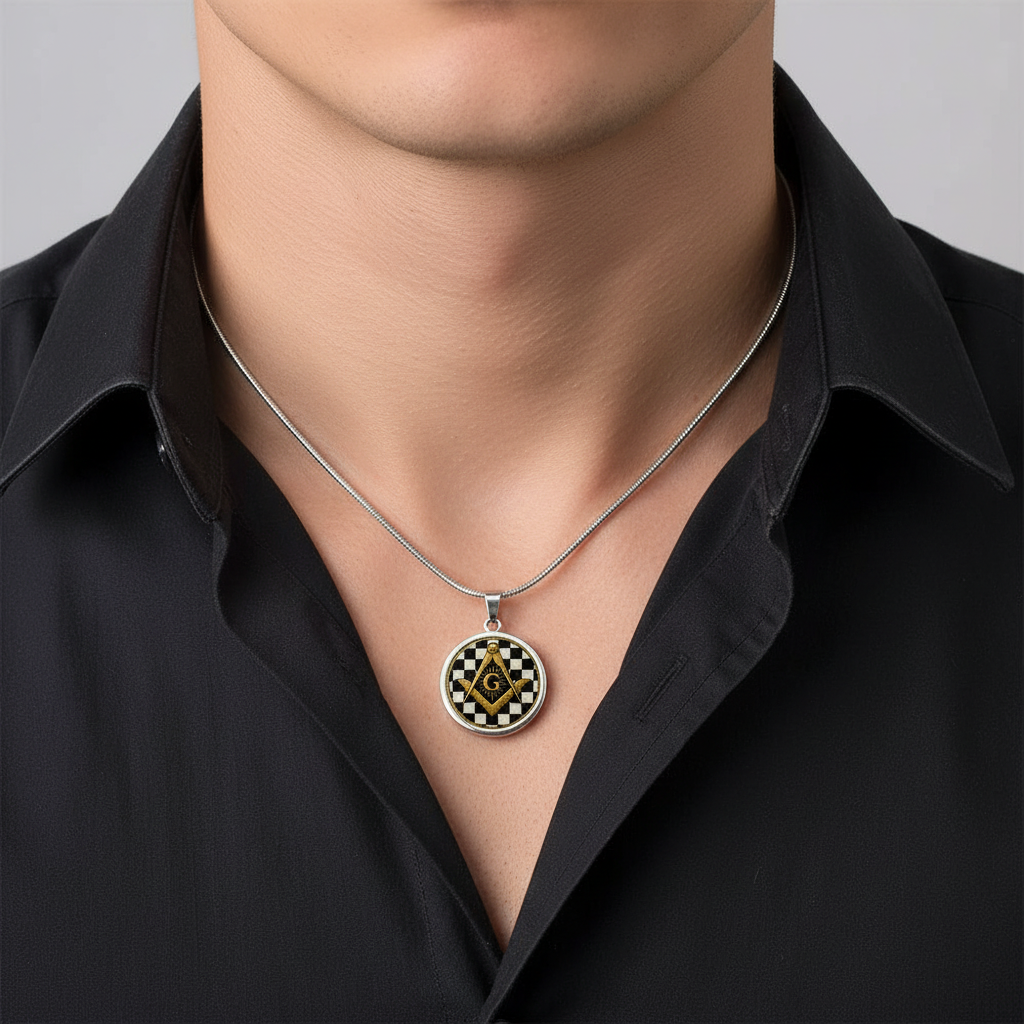 Master Mason Circle Necklace - Bricks Masons