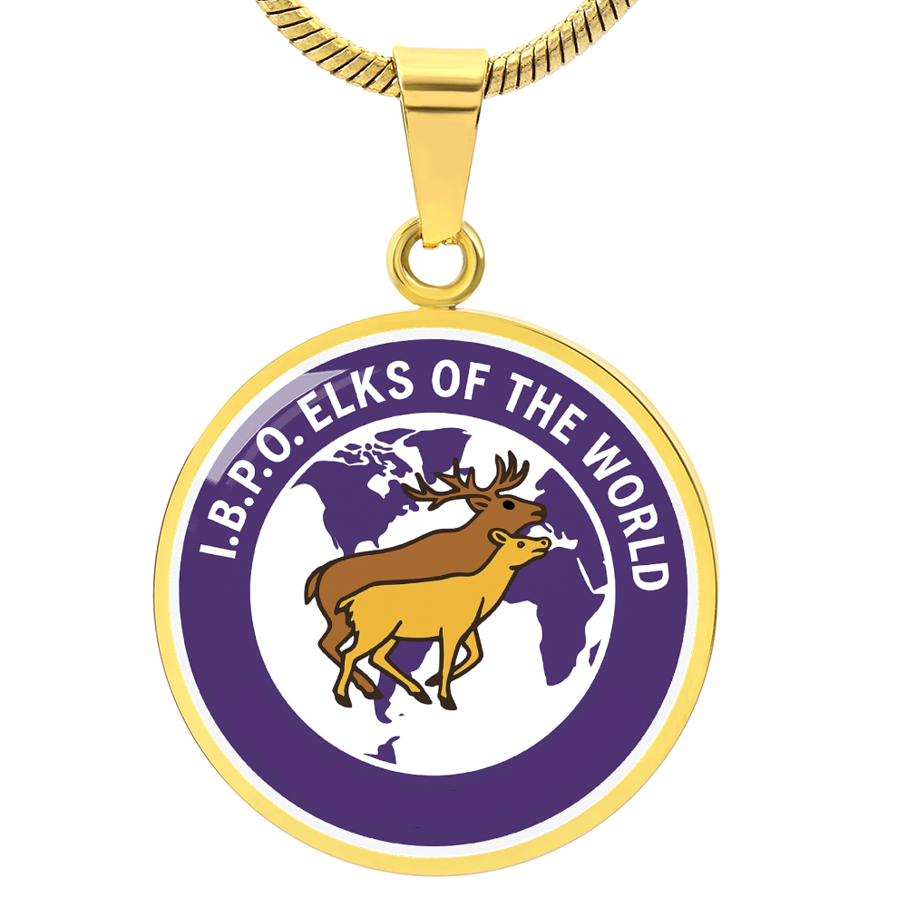 Elks Of the World Circle Necklace - Bricks Masons