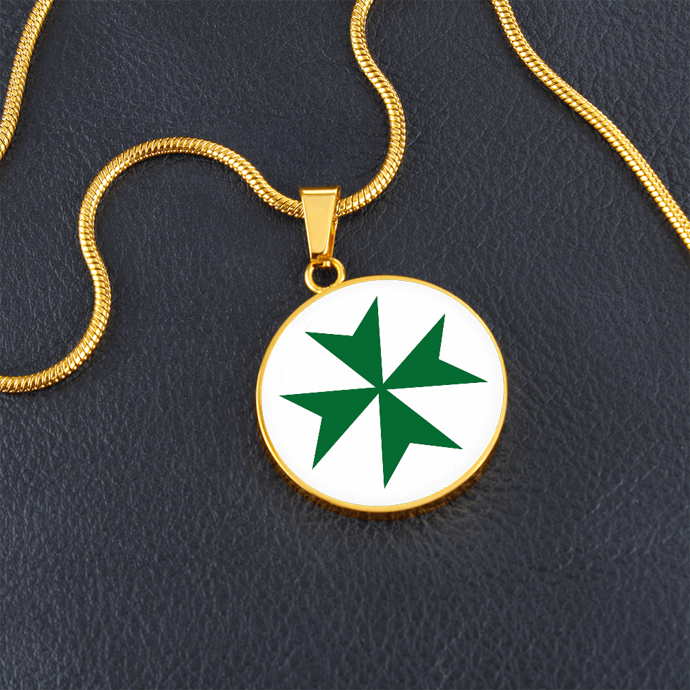 Order Of Saint Lazarus  Circle Necklace - Bricks Masons