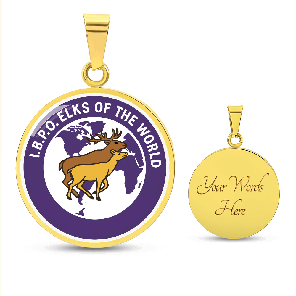 Elks Of the World Circle Necklace - Bricks Masons