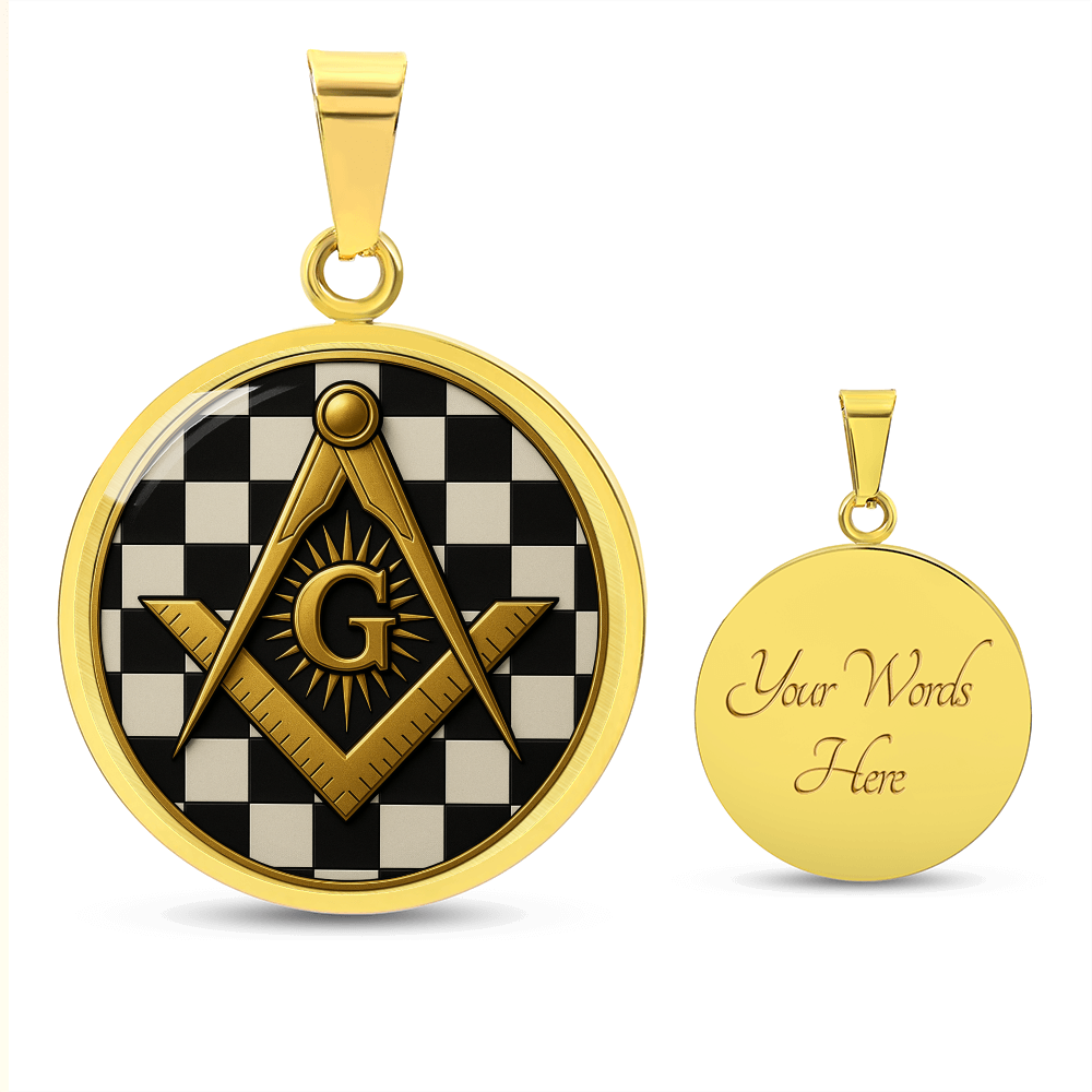 Master Mason Circle Necklace - Bricks Masons