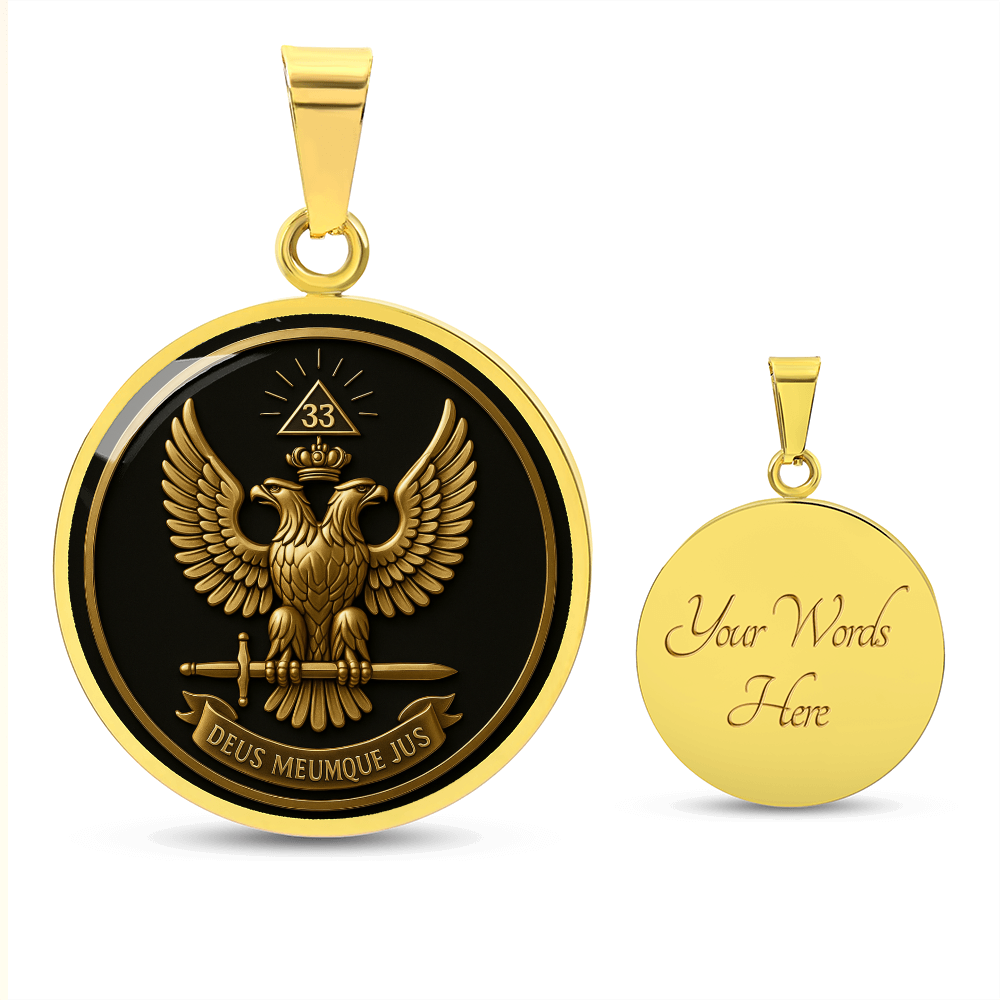 Scottish Rite  Circle Necklace - Bricks Masons