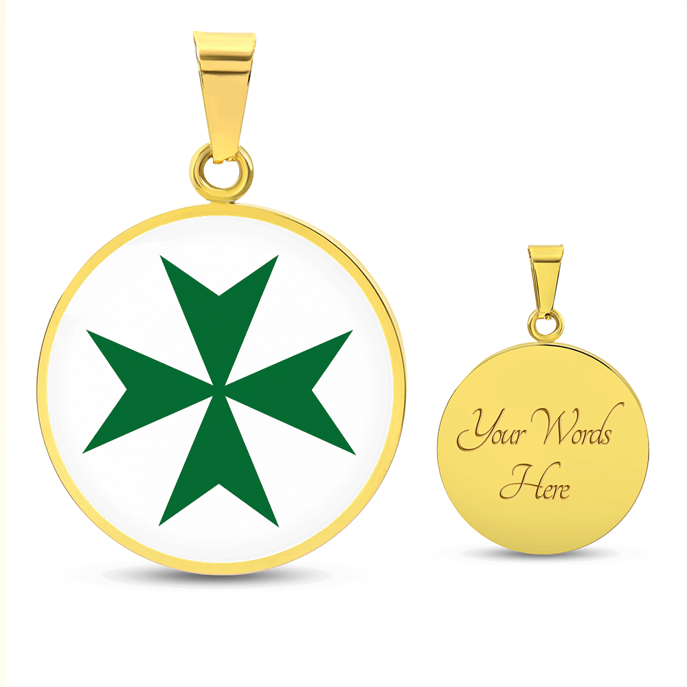 Order Of Saint Lazarus  Circle Necklace - Bricks Masons