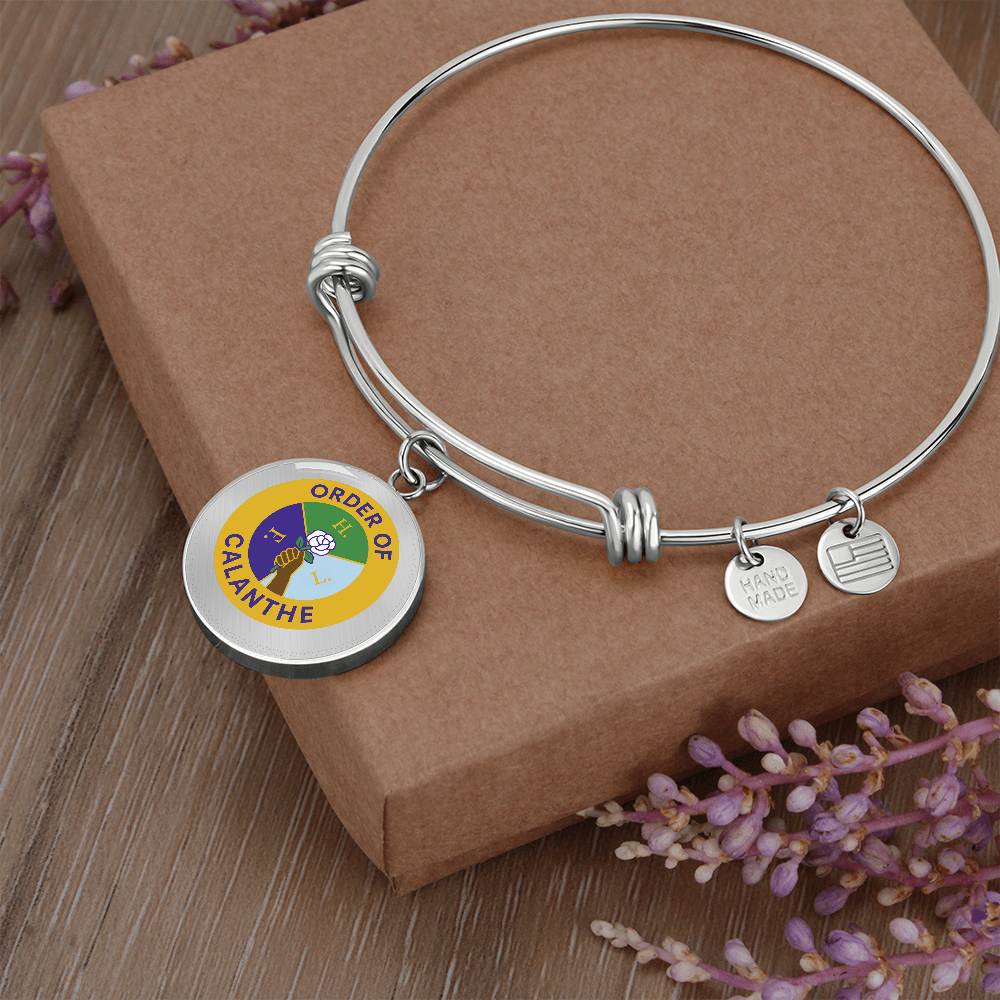 Order of Calanthe Bracelet - Official Calanthe Seal Print with Personalization - Bricks Masons