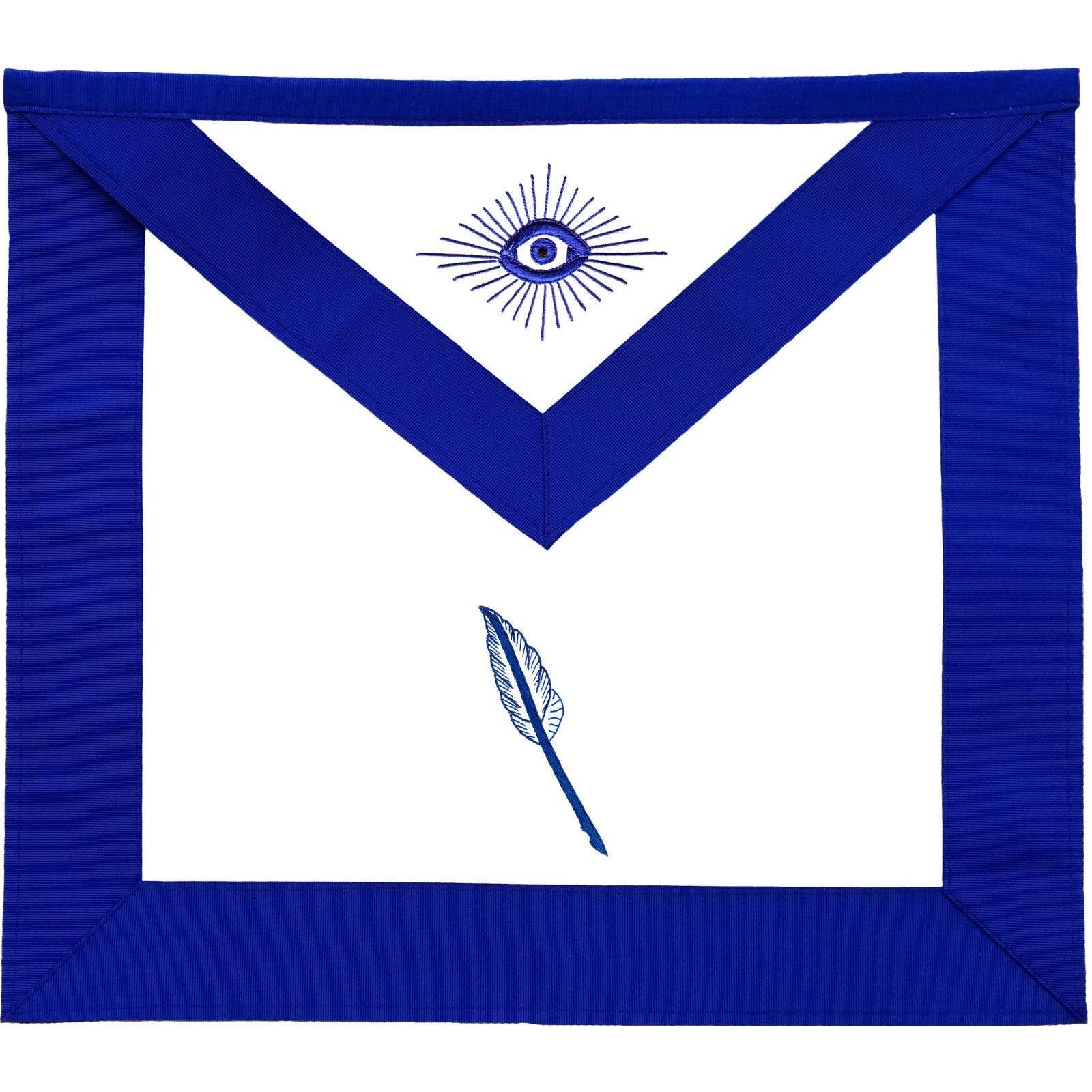 Delantal de oficial de la Logia Azul del Subsecretario - Bordado a máquina