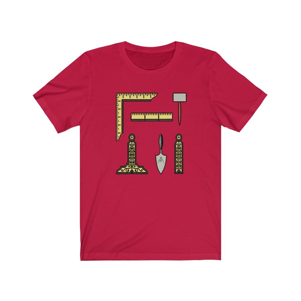 Masonic T-Shirt - Masonic Tools - Bricks Masons