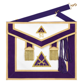 Offiziersschürze des Royal Arch Chapter – Handstickerei