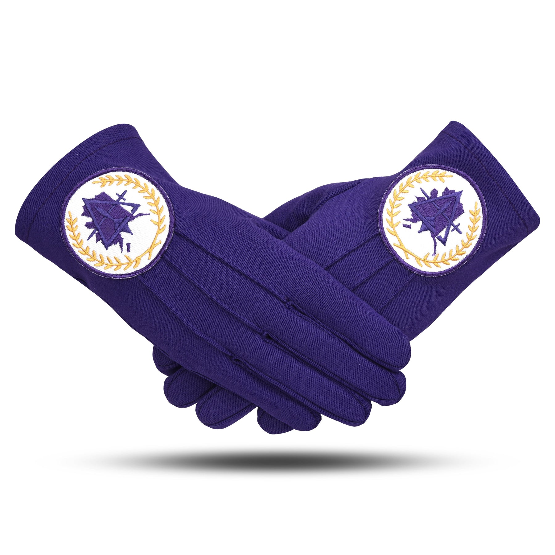 Council Gloves - Pure Cotton Purple Color With Alaska Map