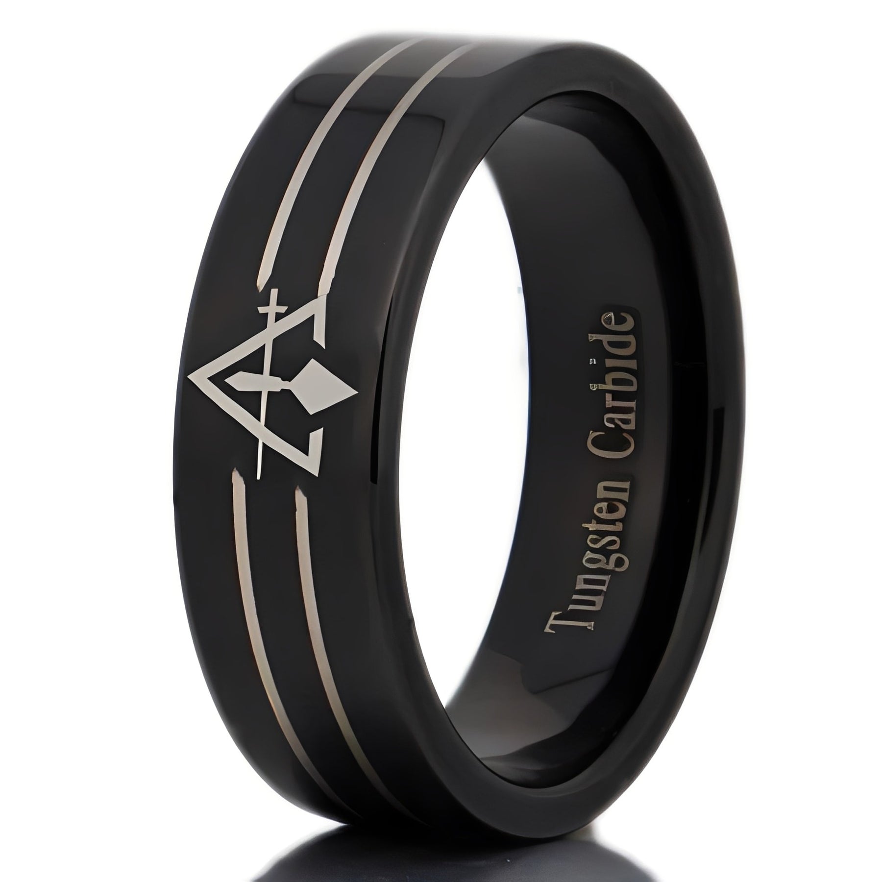 Council  Ring - Black Tungsten Personalizable