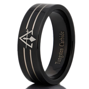 Council  Ring - Black Tungsten Personalizable