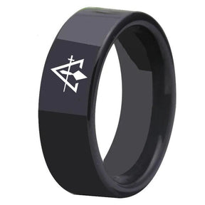 Council Ring - Black Tungsten Personalizable