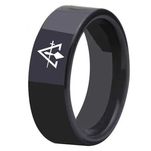 Council Ring - Black Tungsten Personalizable