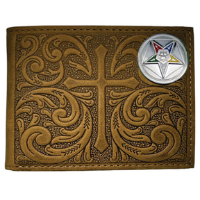 OES Wallet - Nocona Soft Leather With Embossed Cross