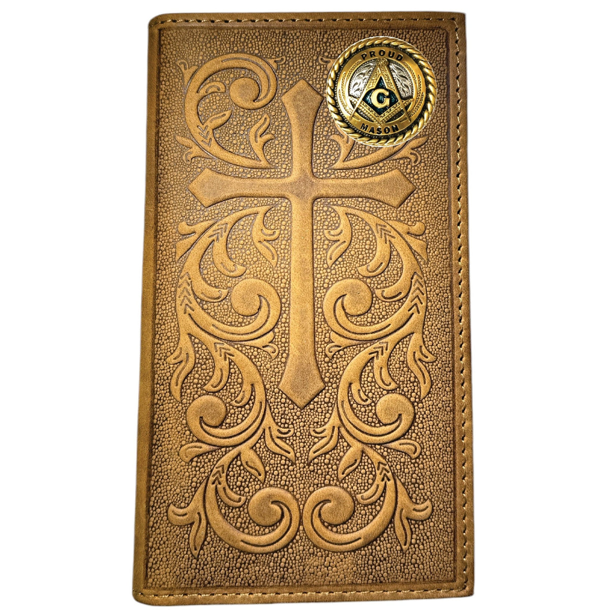 Master Mason Blue Lodge Wallet - Proud Mason Nocona Soft Leather Long Rodeo
