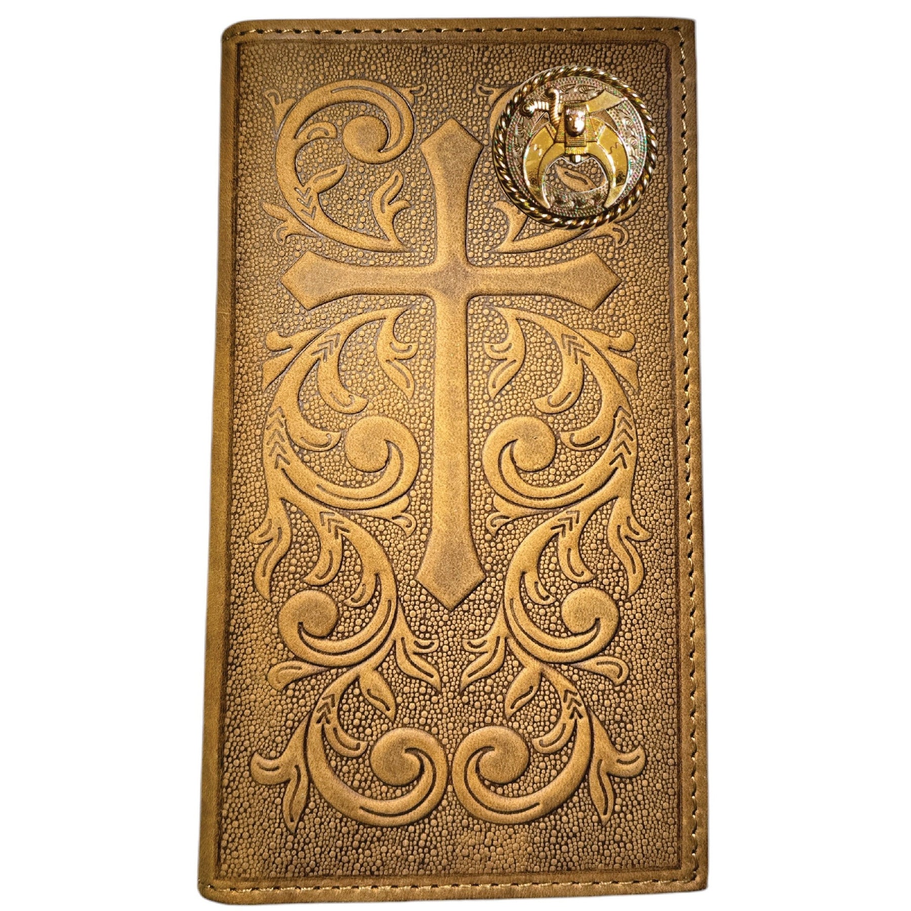 Shriners Wallet - Nocona Soft Leather Cross Long Rodeo