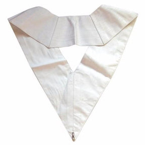 Deputy Scottish Rite French Collar - White Moire with Red Rosette - Bricks Masons
