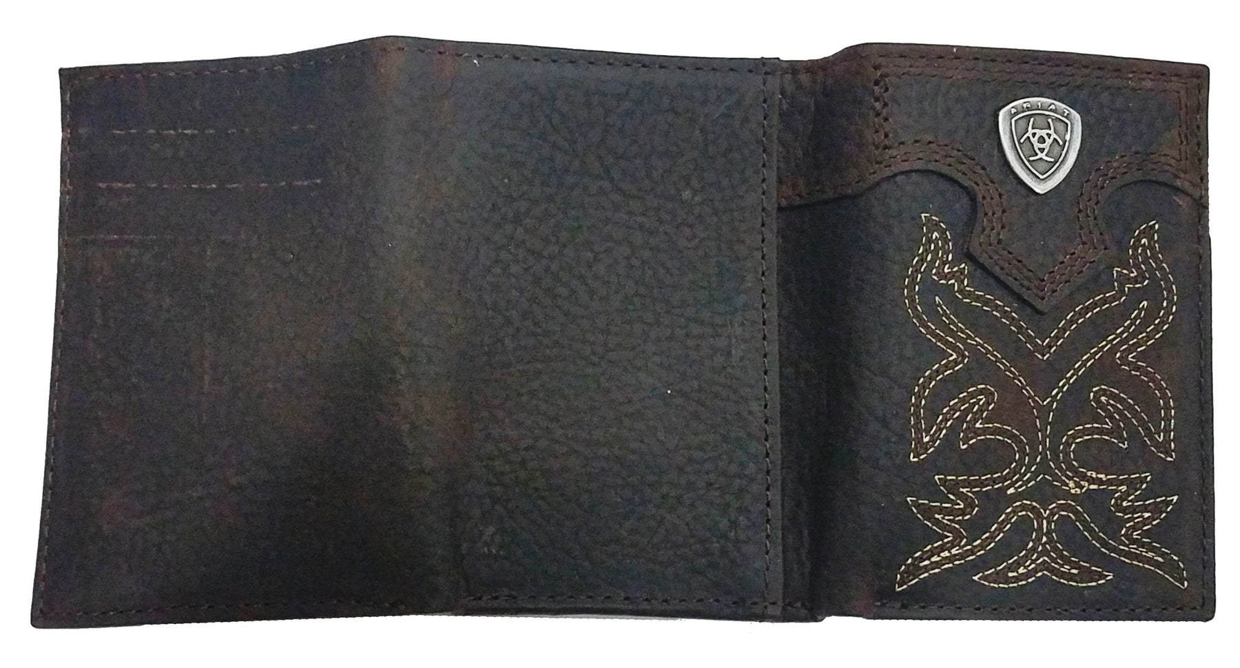 Widows Sons Wallet - Ariat Brown Premium Shield Tri-fold Leather