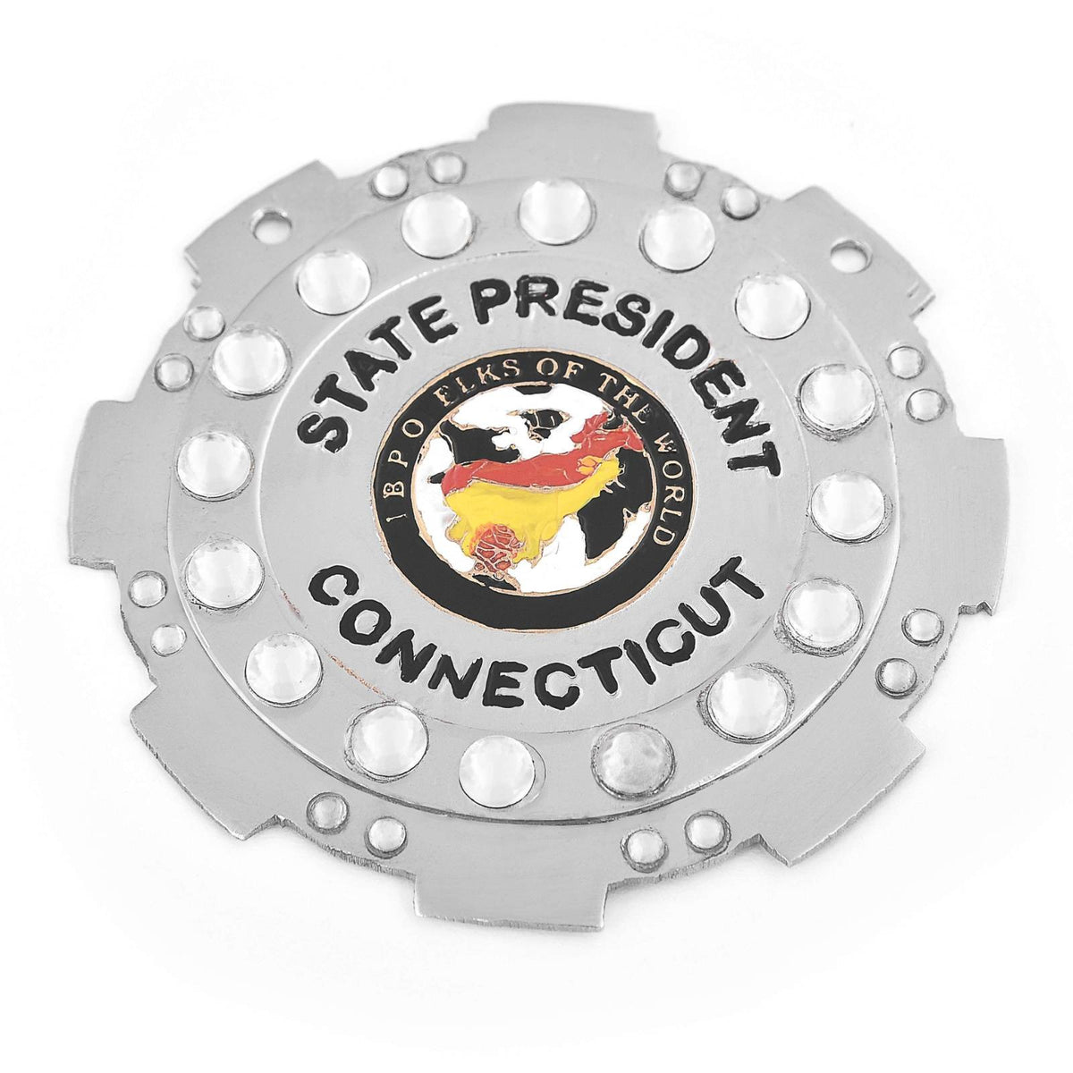 Elks of the World Collar Jewel - Buck \u0026 Doe Silver Plated With Stones |  Bricks Masons, image size:1200x1200