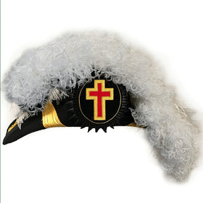 Eminent Commander Knights Templar Chapeau - All White Plumes