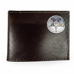 OES Wallet - Eastern Star American Brown Leather Bifold