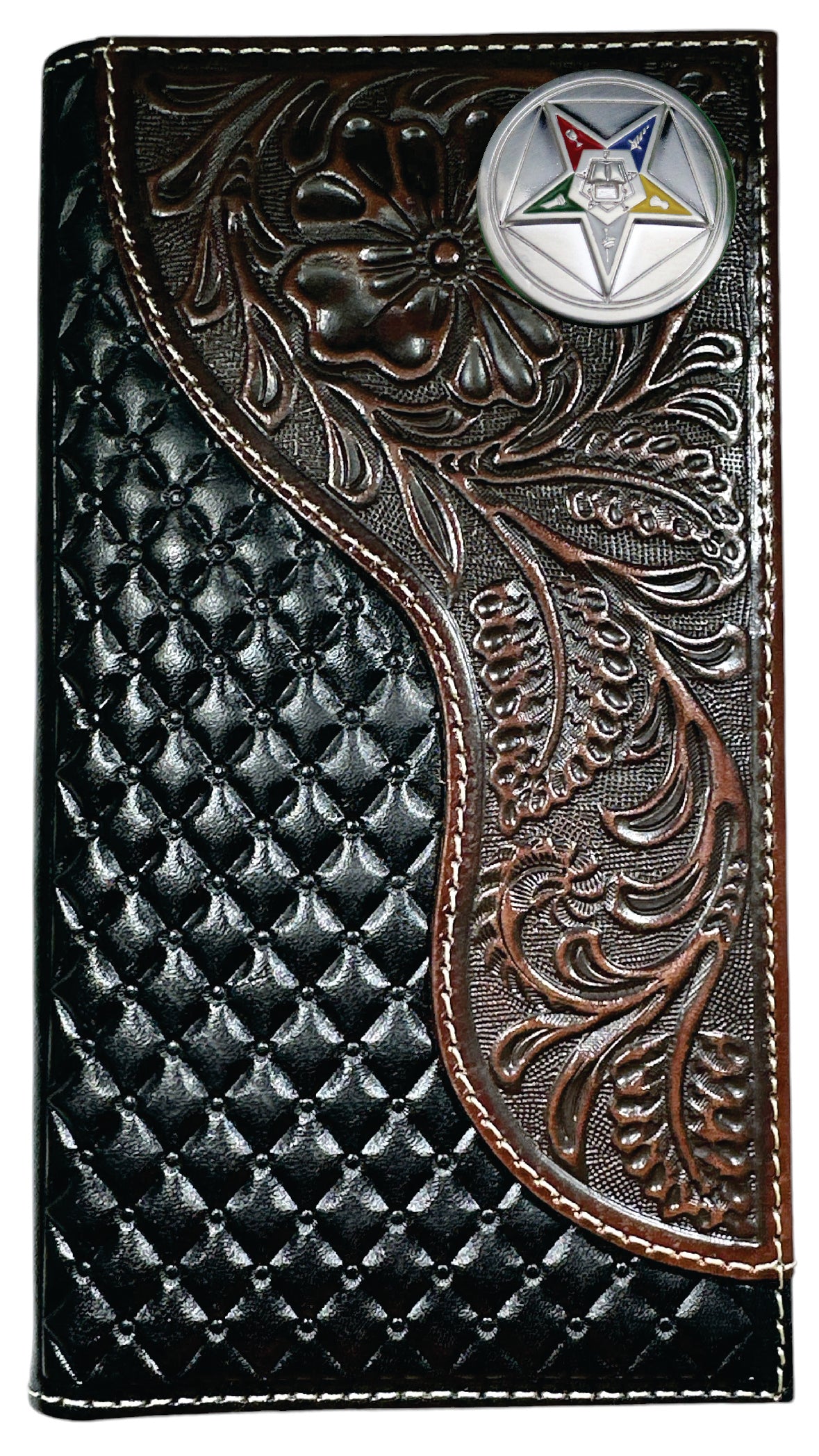 OES Wallet - Nocona Black & Cherry Floral Long Rodeo