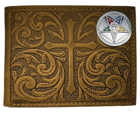 OES Wallet - Nocona Soft Leather With Embossed Cross