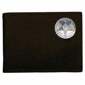 OES Wallet - Buffalo Black Leather Bison Bifold