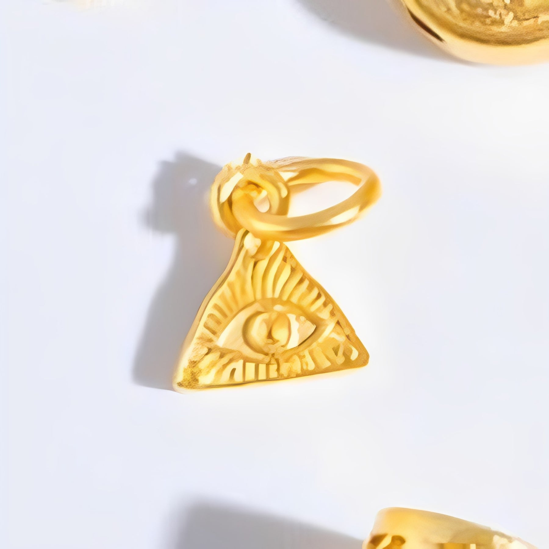 Eye Of Providence Pendant - Gold Plating All Seeing Eye - Bricks Masons