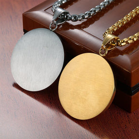 Master Mason Blue Lodge Pendant - Square and Compass Round Gold zircon - Bricks Masons