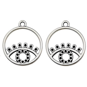 Eye Of Providence Pendant - Round Silver All Seeing Eye Pendant
