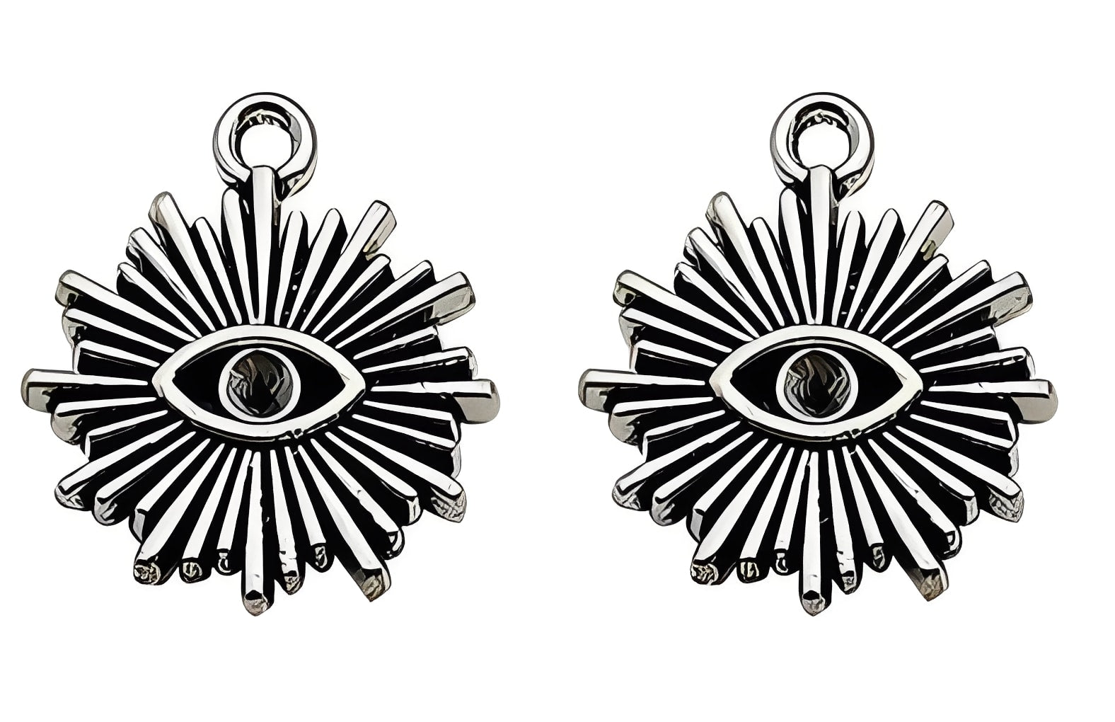 Eye Of Providence Pendant - Silver All Seeing Eye Round Pendant - Bricks Masons