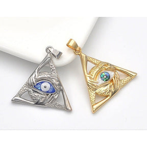 Eye Of Providence Pendant - Silver & Gold All Seeing Eye Pendant
