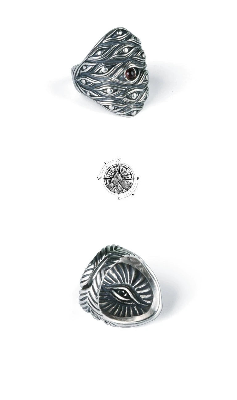 Eye Of Providence Ring - Adjustable 925 Sterling Silver - Bricks Masons