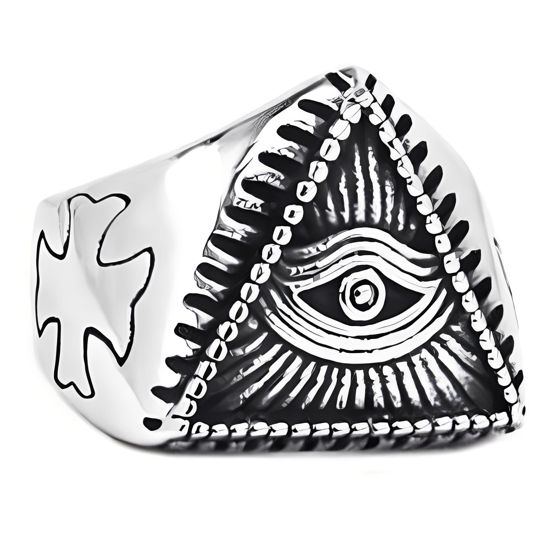 Eye Of Providence Ring - Bold Biker - Bricks Masons