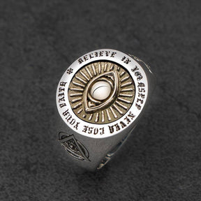 Eye Of Providence Ring - Resizable Silver - Bricks Masons