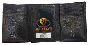 Widows Sons Wallet - Ariat Brown Premium Shield Tri-fold Leather