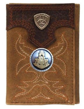 Past Master Blue Lodge Wallet - Square & Compass Trifold or Checkbook