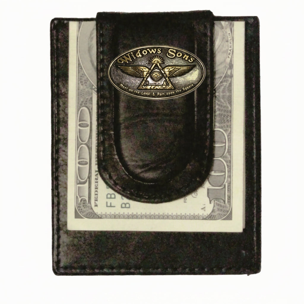Widows Sons Wallet - Black & Brown Colors With Money Clip