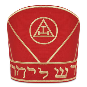 High Priest Royal Arch Chapter Mitre - Red & Gold Embroidery