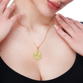 Master Mason Blue Lodge Necklace - Square & Compass G Various Colors - Bricks Masons