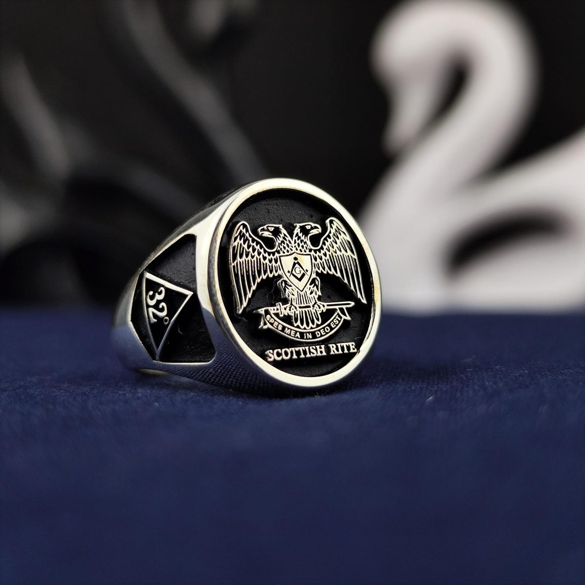 32nd Degree Scottish RiteRing - Double Headed Eagle With S & C - Bricks Masons