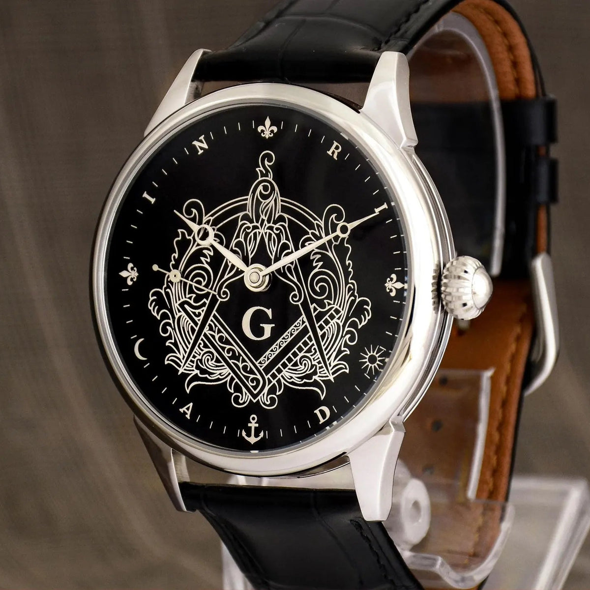 Master Mason Blue Lodge Wristwatch - - Bricks Masons